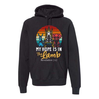 Retro Christian My Hope Is In Lamb Jesus Religious Scripture Premium Hoodie