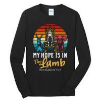 Retro Christian My Hope Is In Lamb Jesus Religious Scripture Tall Long Sleeve T-Shirt