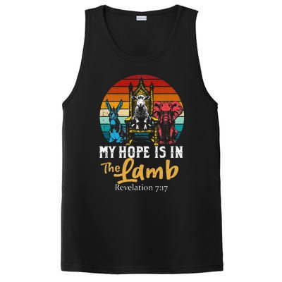 Retro Christian My Hope Is In Lamb Jesus Religious Scripture PosiCharge Competitor Tank