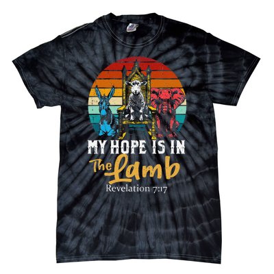 Retro Christian My Hope Is In Lamb Jesus Religious Scripture Tie-Dye T-Shirt