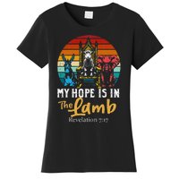 Retro Christian My Hope Is In Lamb Jesus Religious Scripture Women's T-Shirt