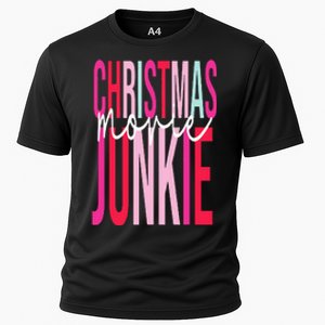 Retro Christmas Movie Junkie Funny Matching Xmas Trees Cooling Performance Crew T-Shirt