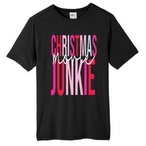 Retro Christmas Movie Junkie Funny Matching Xmas Trees Tall Fusion ChromaSoft Performance T-Shirt