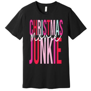 Retro Christmas Movie Junkie Funny Matching Xmas Trees Premium T-Shirt