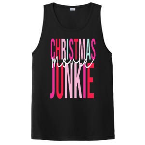 Retro Christmas Movie Junkie Funny Matching Xmas Trees PosiCharge Competitor Tank