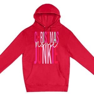 Retro Christmas Movie Junkie Funny Matching Xmas Trees Premium Pullover Hoodie