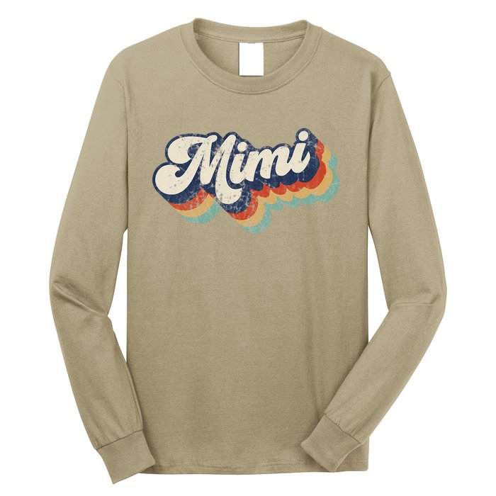 Retro Cute Mimi For Grandma Best Mimi Ever Mother's Day Long Sleeve Shirt