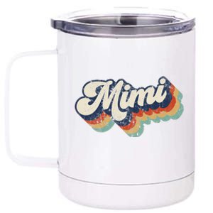 Retro Cute Mimi For Grandma Best Mimi Ever Mother's Day 12 oz Stainless Steel Tumbler Cup