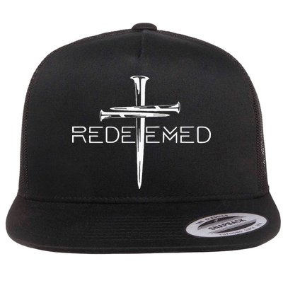 Redeemed Cross Nails Christian Apparel Christian Flatbill Hat