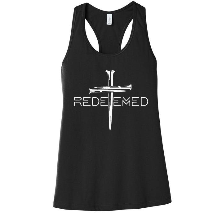 Redeemed Cross Nails Christian Apparel Christian Women's Racerback Tank