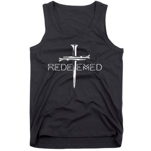 Redeemed Cross Nails Christian Apparel Christian Tank Top