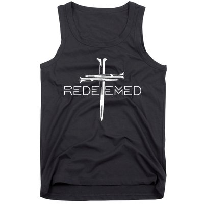 Redeemed Cross Nails Christian Apparel Christian Tank Top