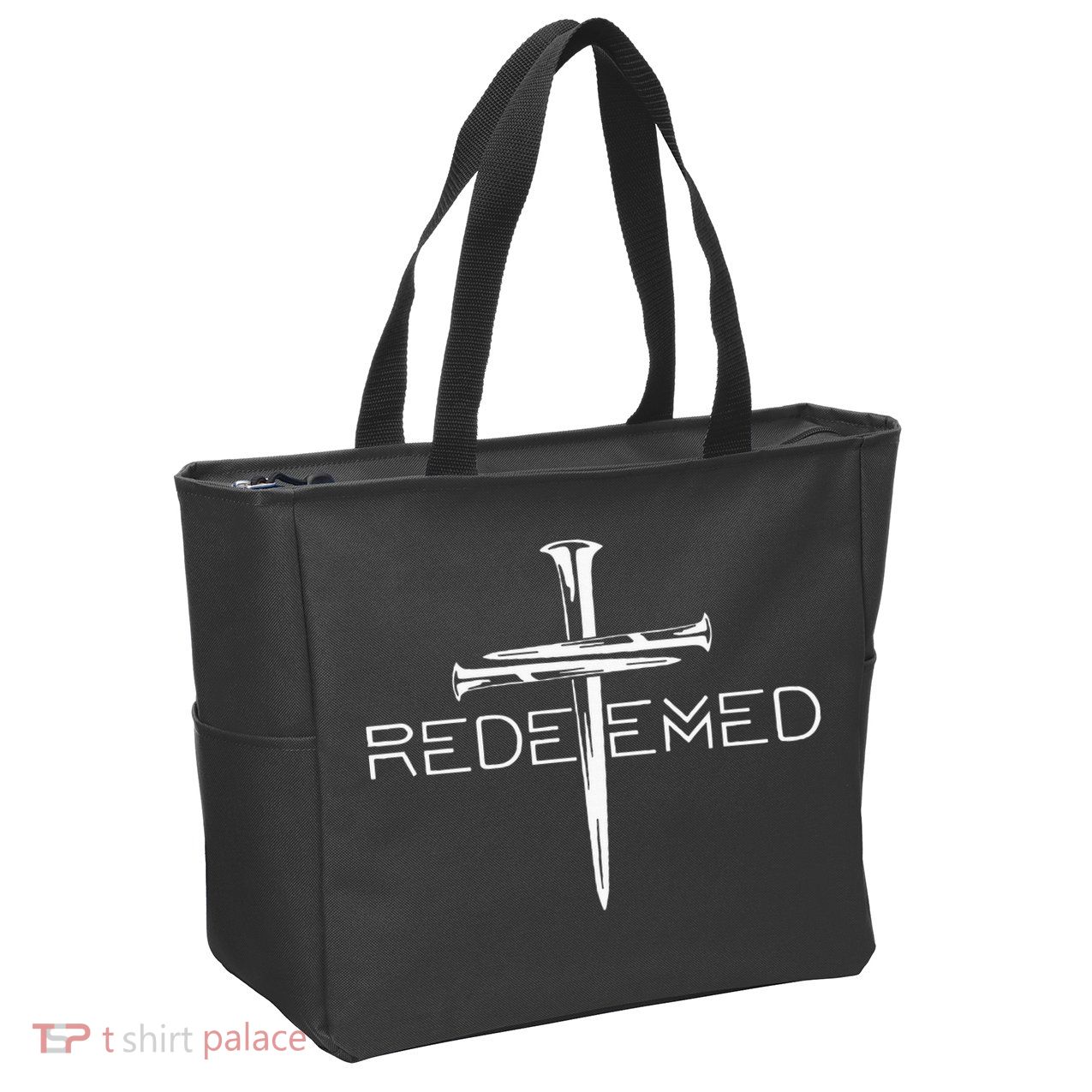 Redeemed Cross Nails Christian Apparel Christian Zip Tote Bag