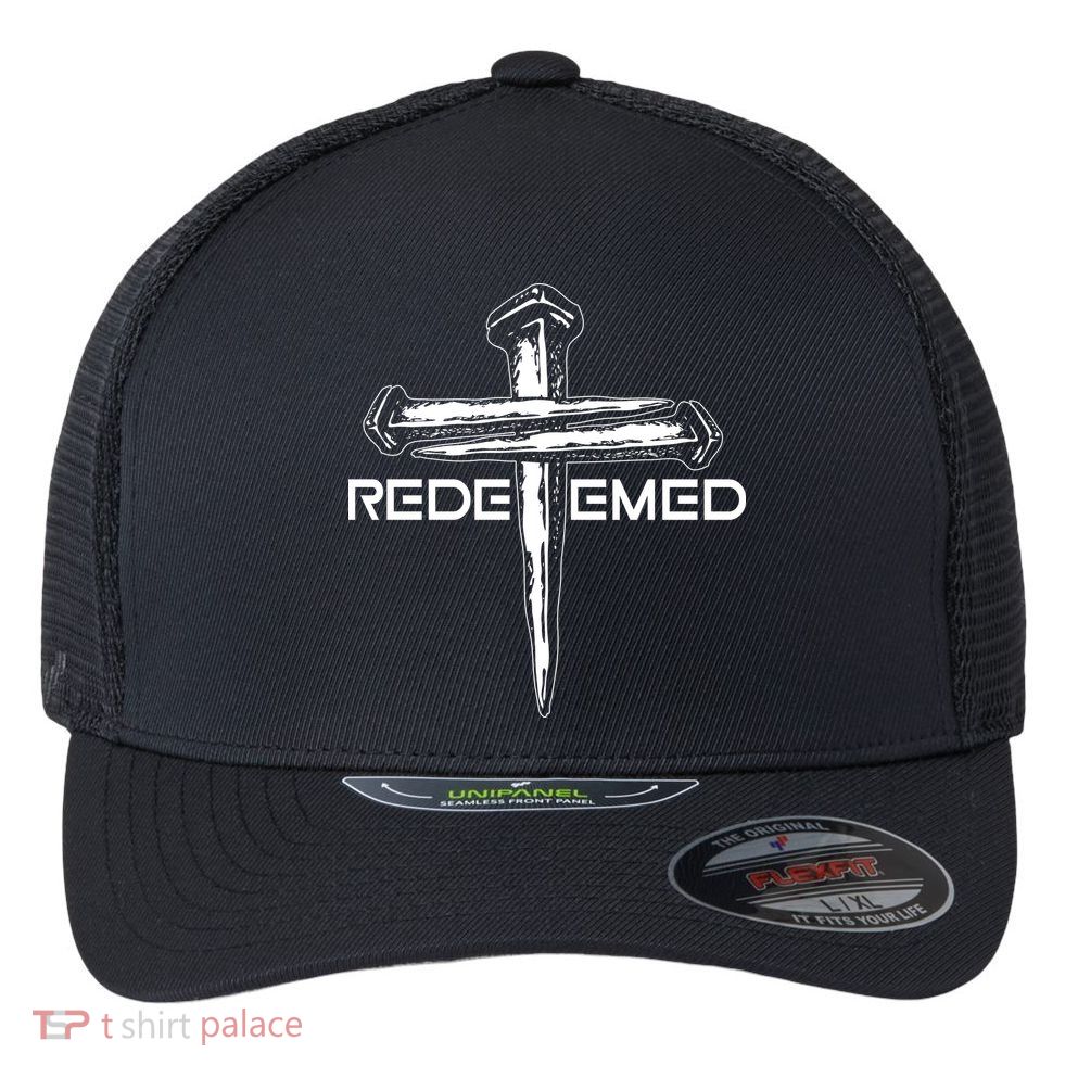 Redeemed Crucifixion Nails Flexfit Unipanel Trucker Cap
