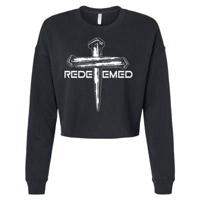 Redeemed Crucifixion Nails Cropped Pullover Crew