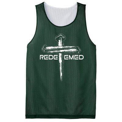 Redeemed Crucifixion Nails Mesh Reversible Basketball Jersey Tank