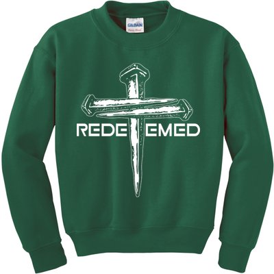 Redeemed Crucifixion Nails Kids Sweatshirt