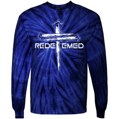 Redeemed Crucifixion Nails Tie-Dye Long Sleeve Shirt