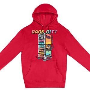 Rack City Network Server Rack Network Engineer Homelab Premium Pullover Hoodie