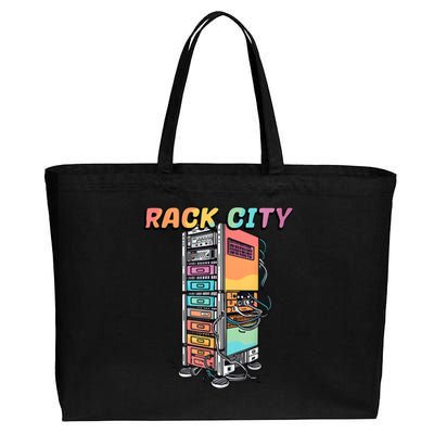 Rack City Network Server Rack Network Engineer Homelab Cotton Canvas Jumbo Tote