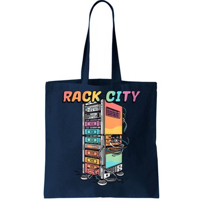 Rack City Network Server Rack Network Engineer Homelab Tote Bag