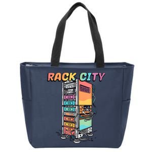 Rack City Network Server Rack Network Engineer Homelab Zip Tote Bag