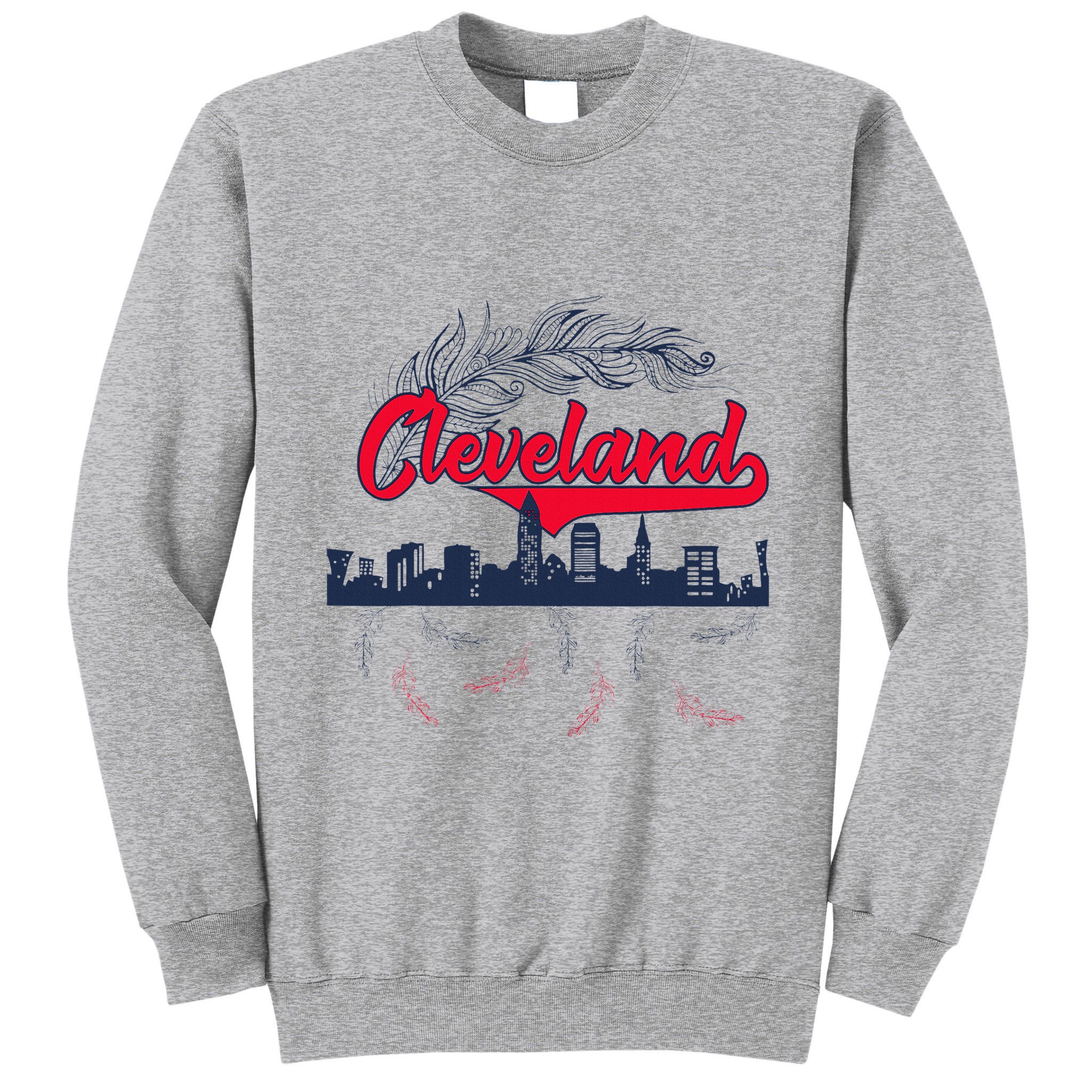 Retro Cleveland Native American Tribe Feathers Gift Tall Sweatshirt