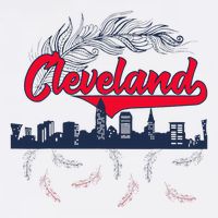 Retro Cleveland Native American Tribe Feathers Gift Doggie Tank