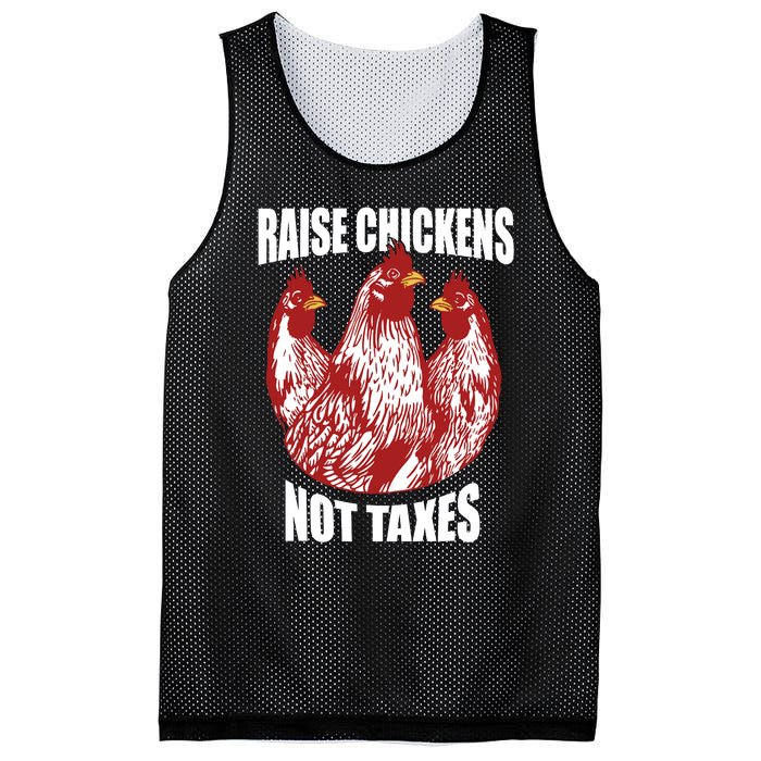 Raise Chickens Not Taxes Ranch Homestead Farming Libertarian Mesh Reversible Basketball Jersey Tank