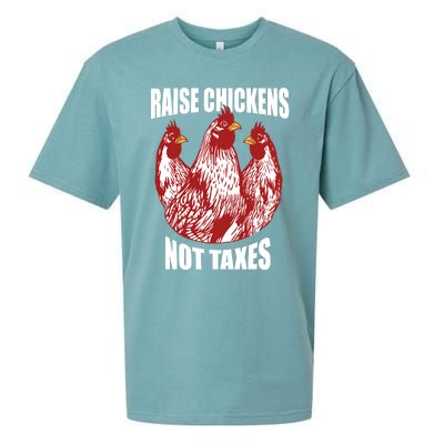 Raise Chickens Not Taxes Ranch Homestead Farming Libertarian Sueded Cloud Jersey T-Shirt