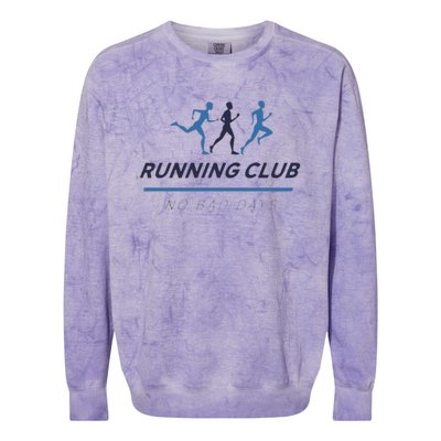 Running Club No Bad Guys Colorblast Crewneck Sweatshirt