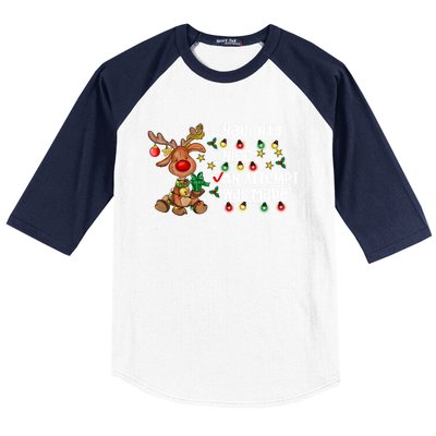 Reindeer Christmas Nice Naughty An Attempt Was Made Gift Baseball Sleeve Shirt