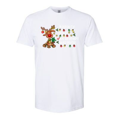 Reindeer Christmas Nice Naughty An Attempt Was Made Gift Softstyle CVC T-Shirt