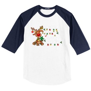 Reindeer Christmas Nice Naughty On A Governt Watch List Great Gift Baseball Sleeve Shirt