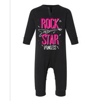 Rockstar CumpleañOs NiñA Rock Star Princesa Fiesta MúSica Infant Fleece One Piece