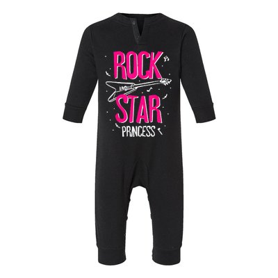 Rockstar CumpleañOs NiñA Rock Star Princesa Fiesta MúSica Infant Fleece One Piece