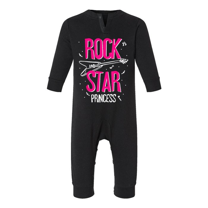 Rockstar CumpleañOs NiñA Rock Star Princesa Fiesta MúSica Infant Fleece One Piece