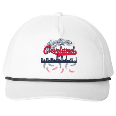 Retro Cleveland Native American Tribe Feathers Gift Snapback Five-Panel Rope Hat