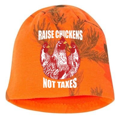 Raise Chickens Not Taxes Ranch Homestead Farming Libertarian Kati - Camo Knit Beanie