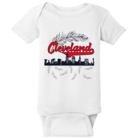 Retro Cleveland Native American Tribe Feathers Gift Baby Bodysuit