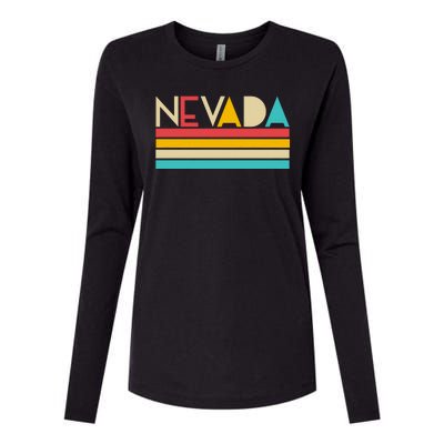 Retro Colors Nevada Womens Cotton Relaxed Long Sleeve T-Shirt