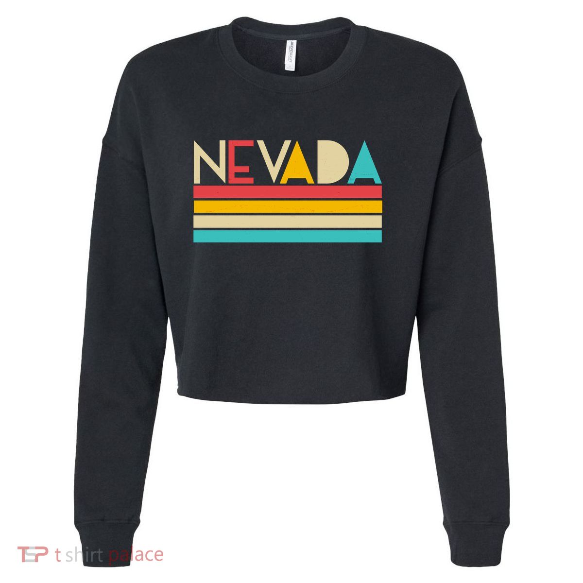 Retro Colors Nevada Cropped Pullover Crew