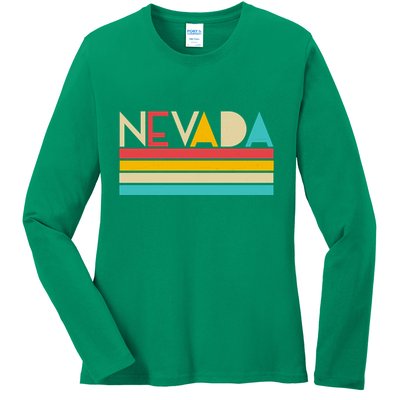 Retro Colors Nevada Ladies Long Sleeve Shirt