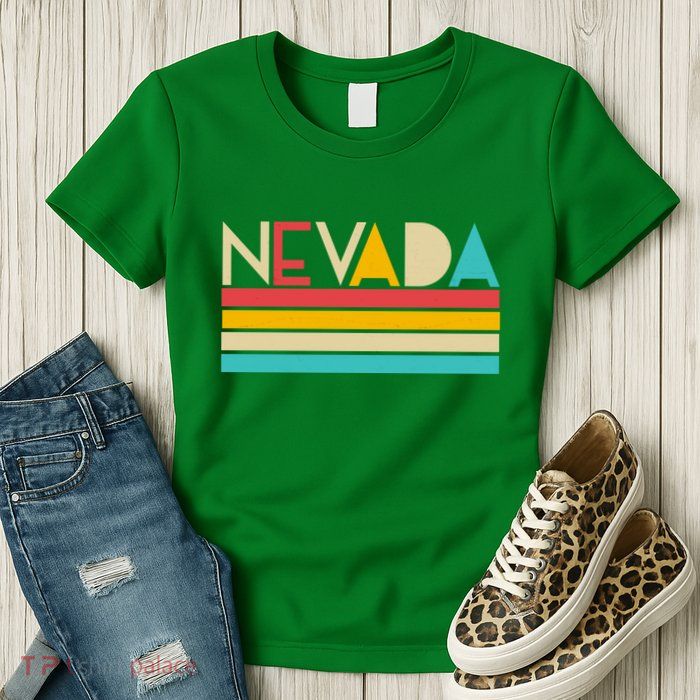 Retro Colors Nevada Womens T-Shirt