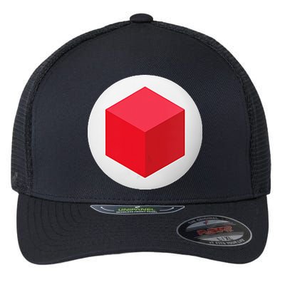 Red Cube Next Level Flexfit Unipanel Trucker Cap