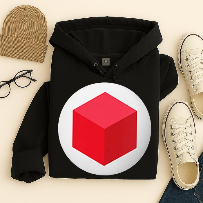 Red Cube Next Level Hoodie