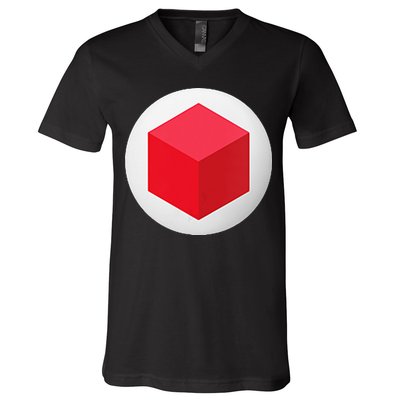 Red Cube Next Level V-Neck T-Shirt