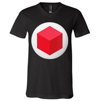 Red Cube Next Level V-Neck T-Shirt