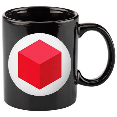 Red Cube Next Level 11oz C Handle Ceramic Mug