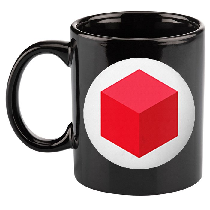 Red Cube Next Level 11oz C Handle Ceramic Mug